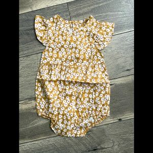 Flower Fall Girl Romper Baby Jumpsuit